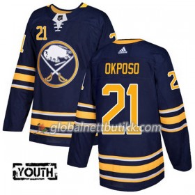 Buffalo Sabres Hockeydrakt Kyle Okposo 21 2017-2018 Blå Adidas Authentic - Barn